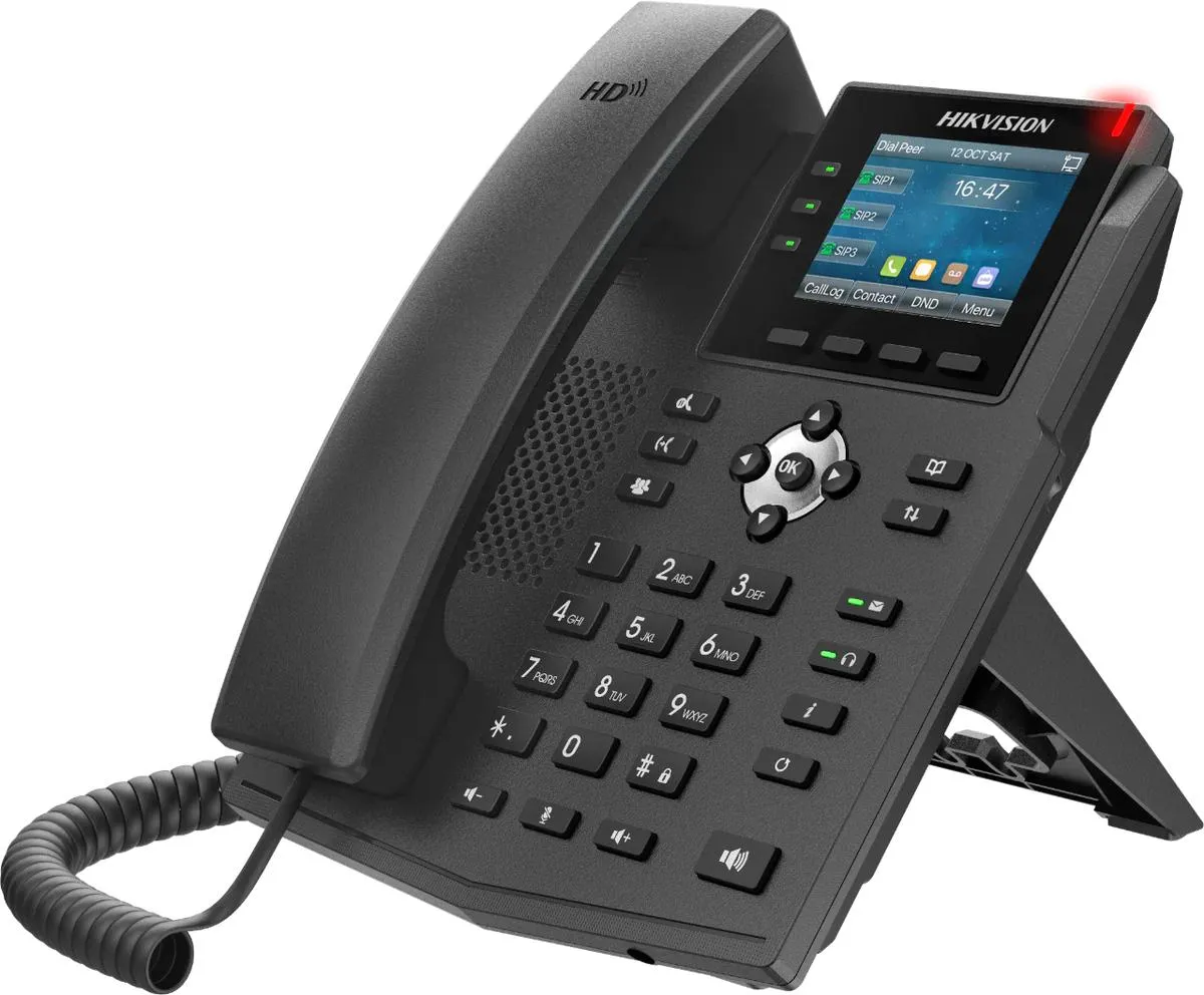 Telefone HIKVISION SIP POE S/Adaptador de Corrente Preto