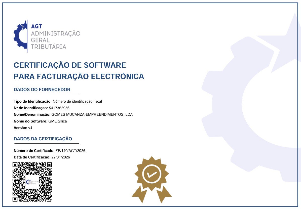 SÍLICA ERP - Software de Facturação e Gestão Comercial